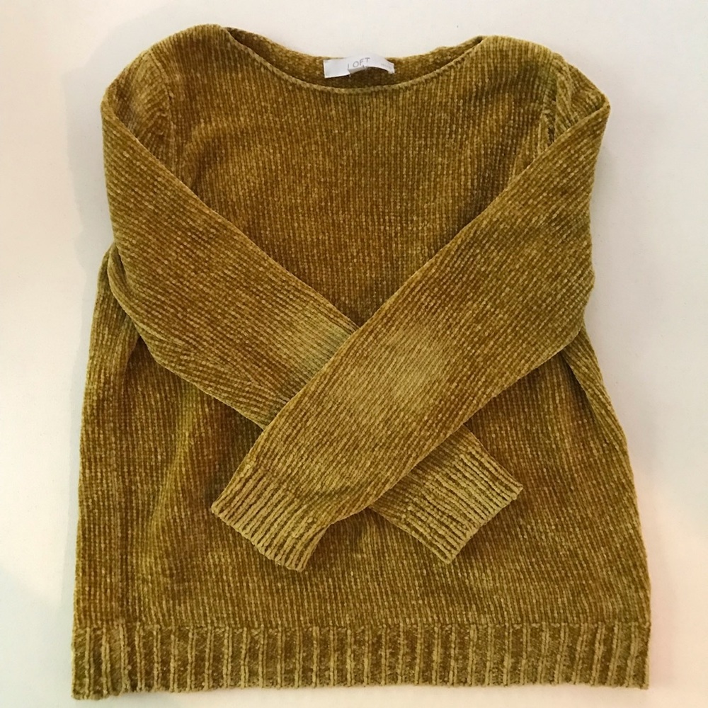 COPY - Loft Chenille sweater - Mustard color